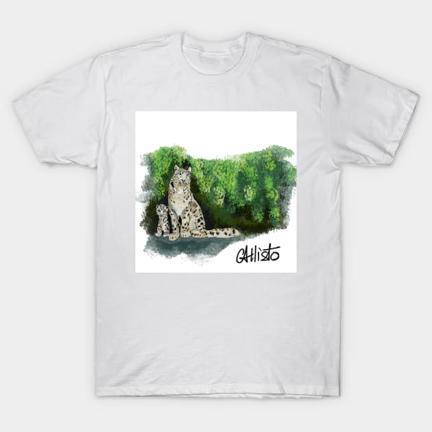 ALO - Snow Leopard T-Shirt by CALLISTOARTS